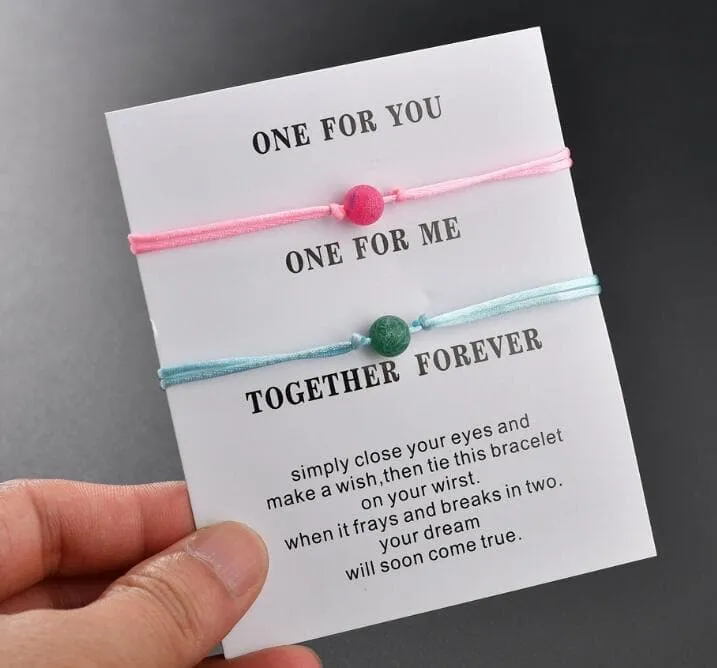 Together Forever - Matching Relationship Wish Bracelets