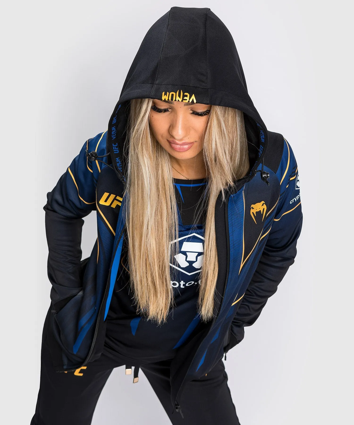 Ufc Authentic Fight Night 2.0 Kit By Venum Women's Walkout Hoodie - Midnight Edition - Champion