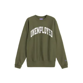 UNEMPLOYED CHAMPION REVERSE WEAVE CREW (FRESH OLIVE)