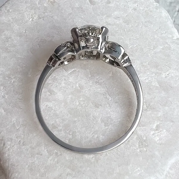 Vintage Engagement Ring, Old Euro 1.42ct.